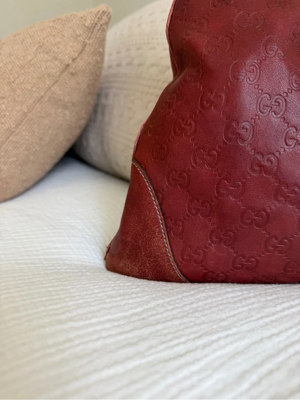 Vintage Gucci Jackie Burgundy Guccissima Leather Hobo Bag | Authentic w/ COA